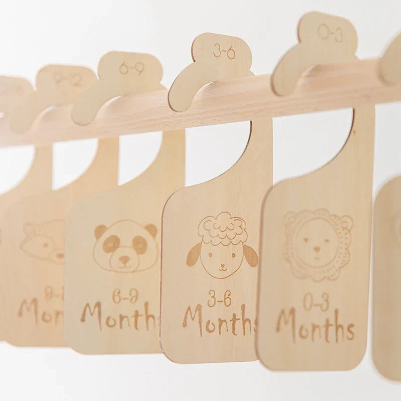 11-Piece Wooden Baby Closet Dividers - Milestone Organizers for Newborn Memories and Photos - Best in uk