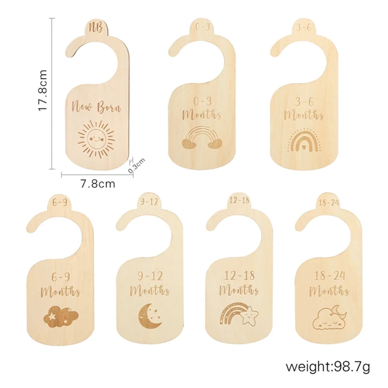 11-Piece Wooden Baby Closet Dividers - Milestone Organizers for Newborn Memories and Photos - Best in uk