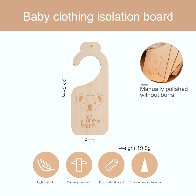 11-Piece Wooden Baby Closet Dividers - Milestone Organizers for Newborn Memories and Photos - Best in uk