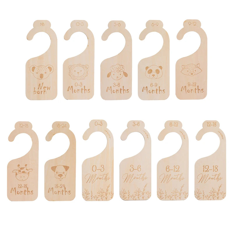 11-Piece Wooden Baby Closet Dividers - Milestone Organizers for Newborn Memories and Photos - Best in uk