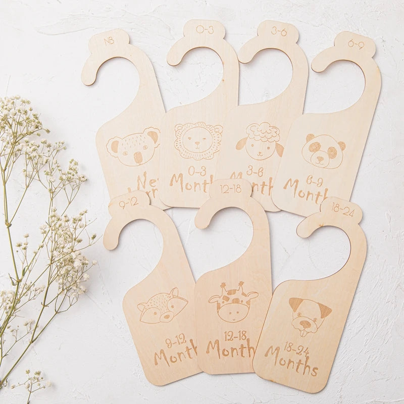 11-Piece Wooden Baby Closet Dividers - Milestone Organizers for Newborn Memories and Photos - Best in uk