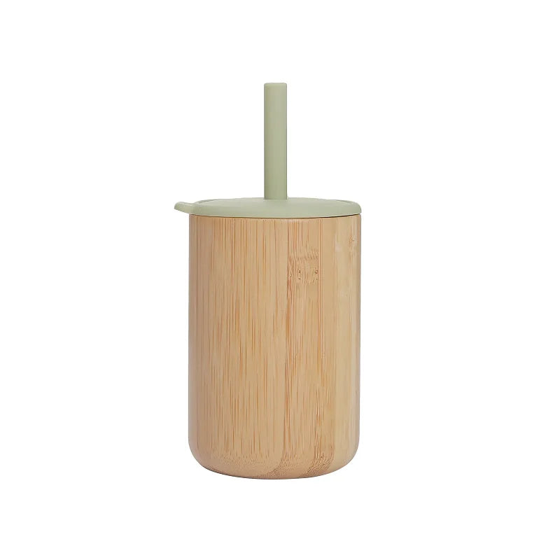 Bamboo Sippy Cup with removeable food grade silicone straw - Best in uk