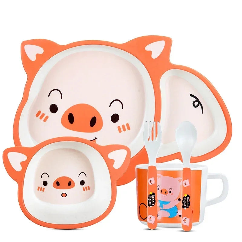 Cute Baby Feeding Bowl Set - Bamboo Fiber Tableware - Best in uk