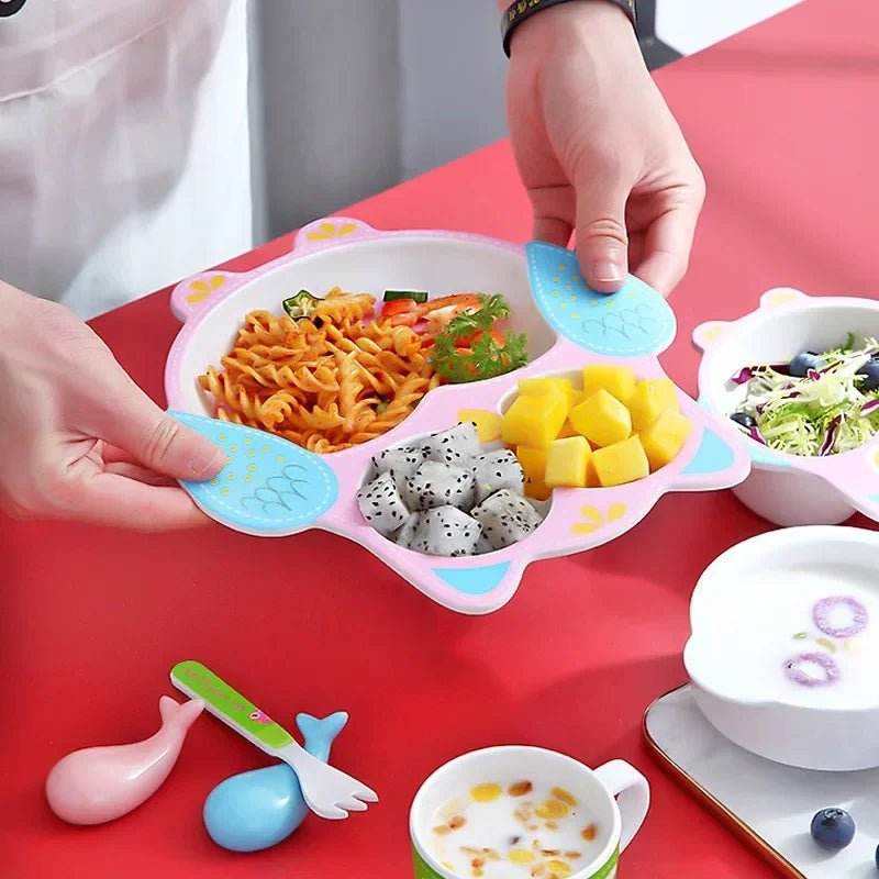 Cute Baby Feeding Bowl Set - Bamboo Fiber Tableware - Best in uk