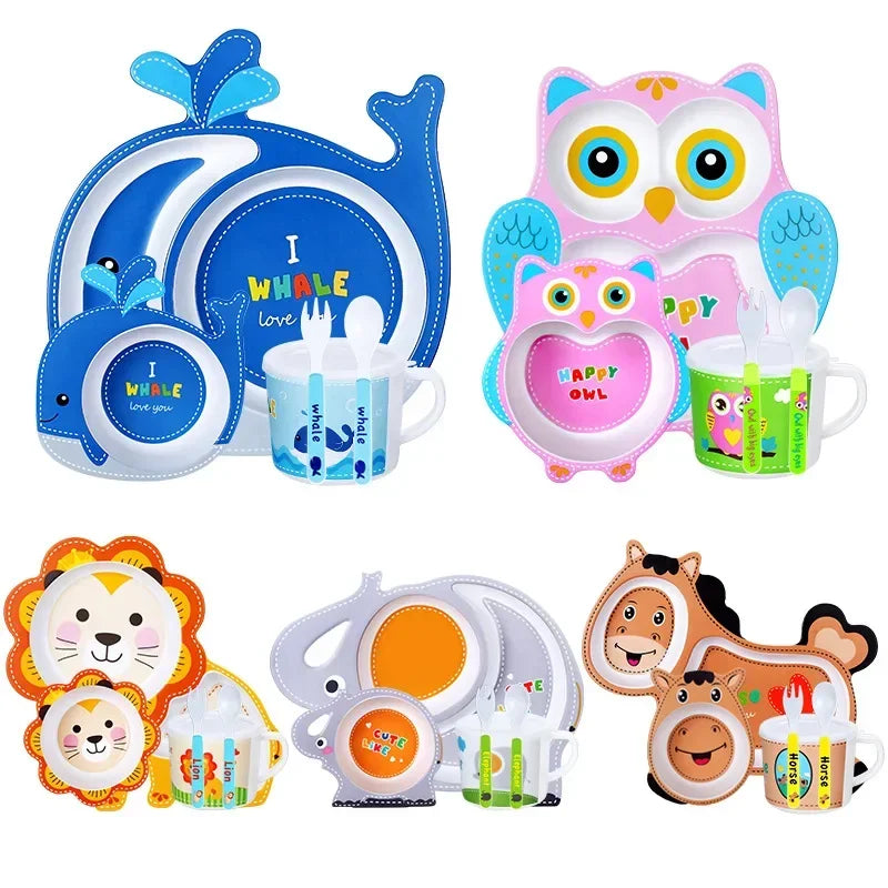 Cute Baby Feeding Bowl Set - Bamboo Fiber Tableware - Best in uk