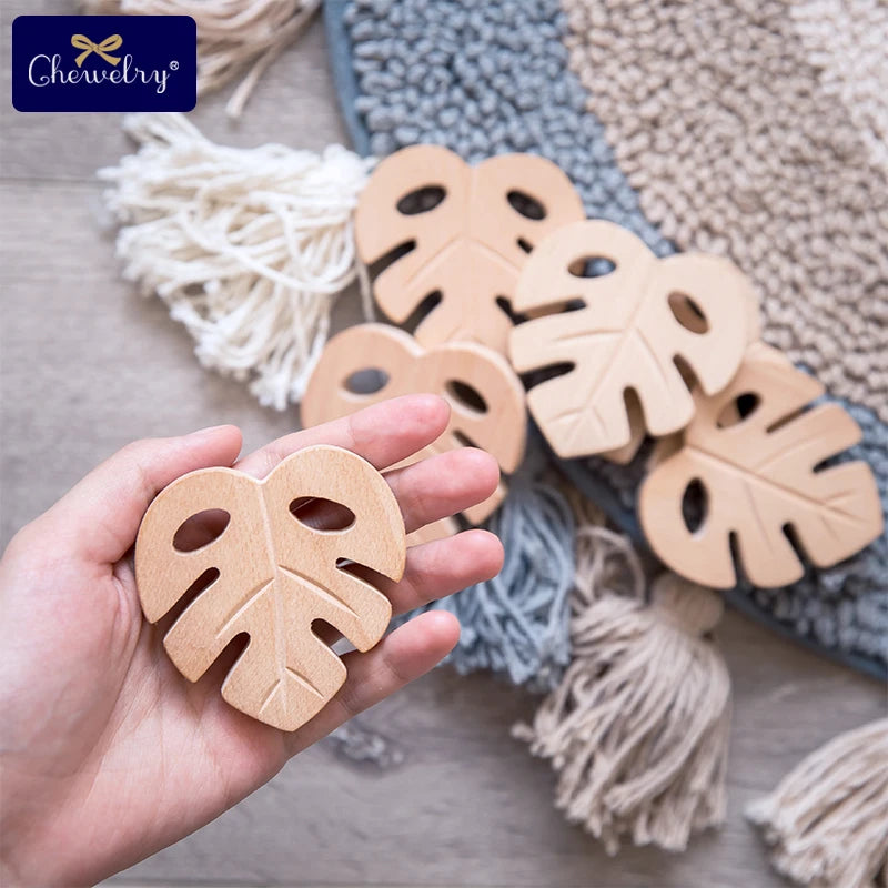 Wooden Teether Animal Set – Natural Beech Baby Teething Toys