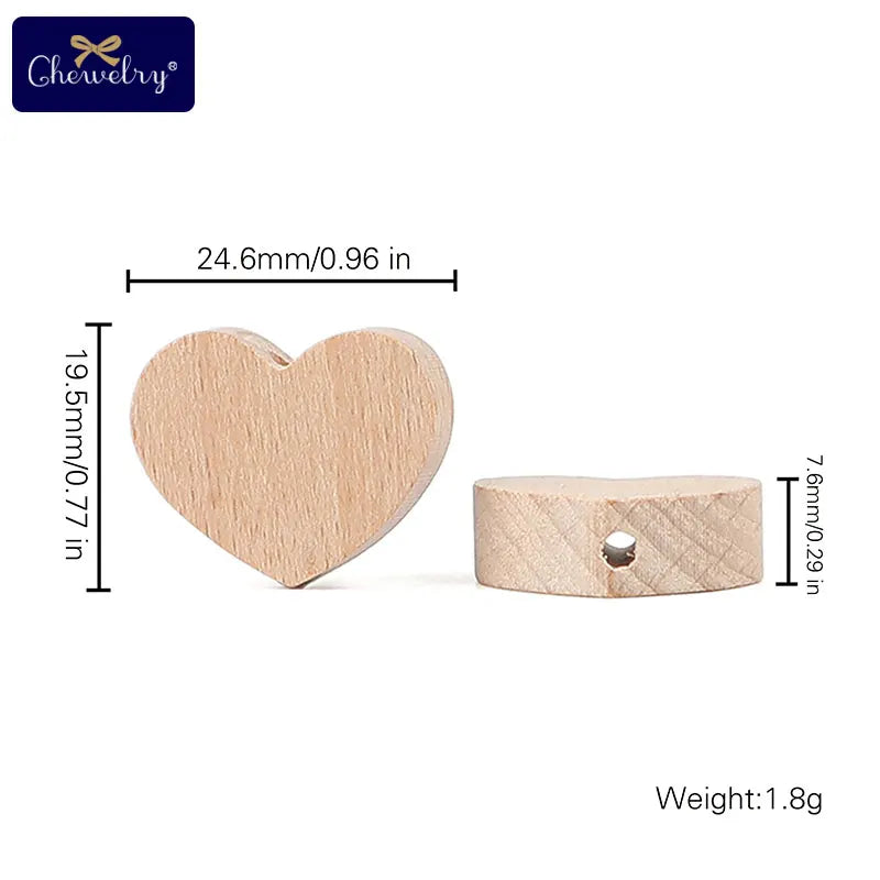 Beech Wooden Baby Teether Beads – 10pcs Rodent DIY Necklace Set