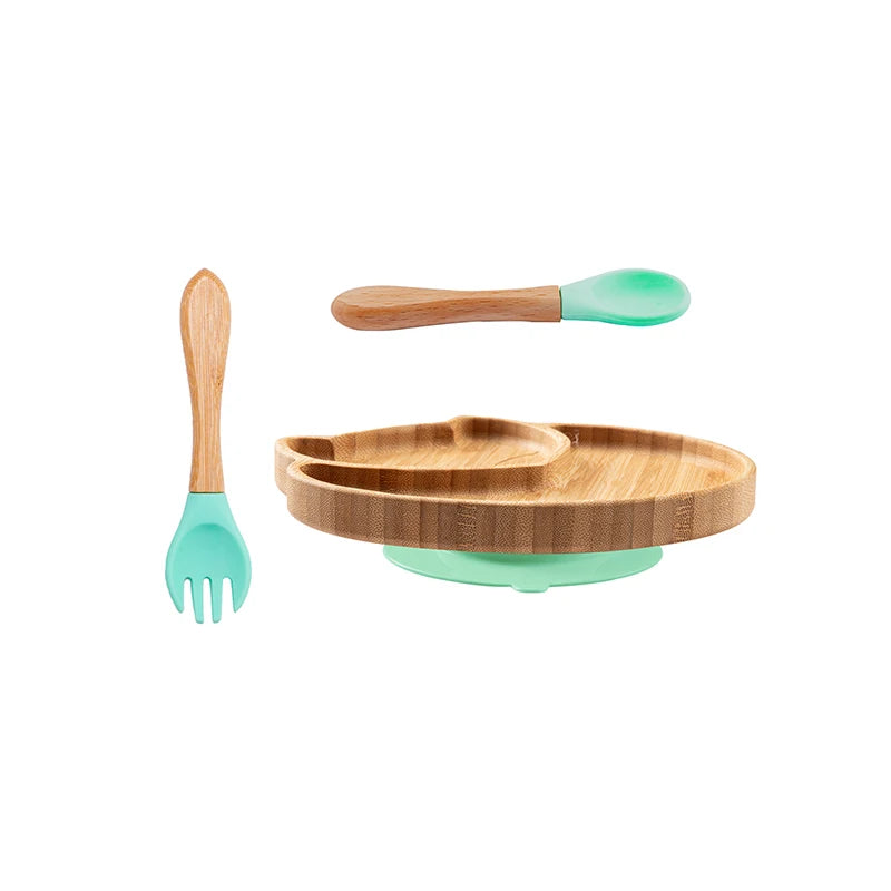 Custom Baby Feeding Set - Bamboo Bowl, Spoon & Fork