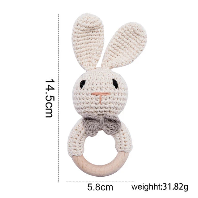 Baby Rattle Teether Toys - Crochet Animal Rattle | Newborn Gift