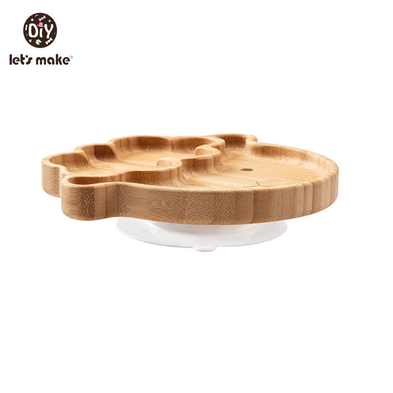 Safe Baby Dinnerware Set - Wooden & Silicone Feeding Plates