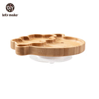 Safe Baby Dinnerware Set - Wooden & Silicone Feeding Plates