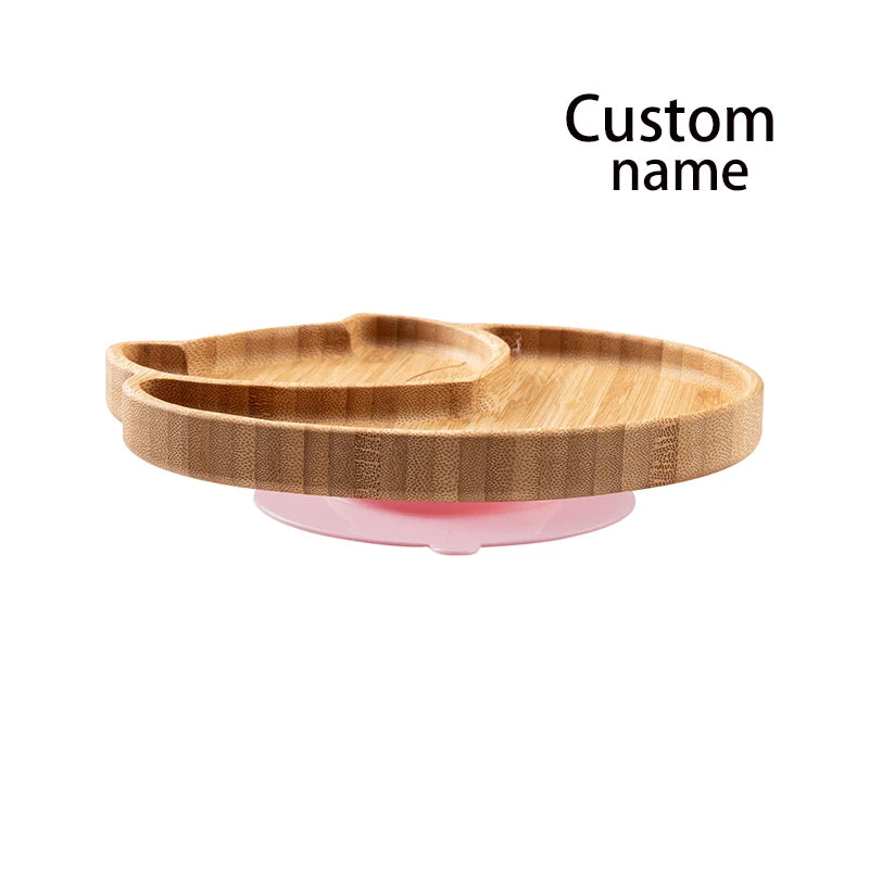 Custom Baby Feeding Set - Bamboo Bowl, Spoon & Fork