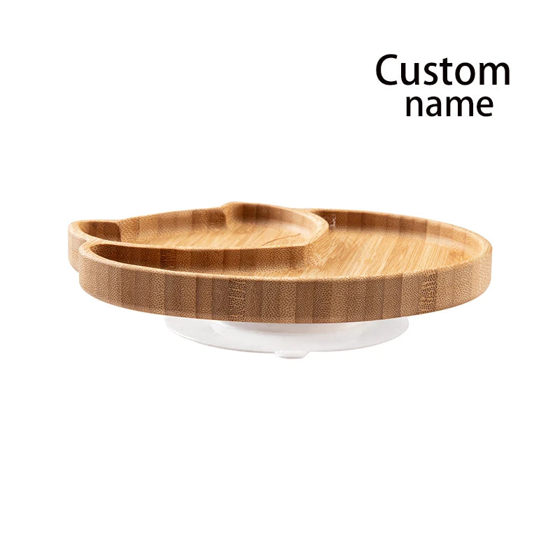 Custom Baby Feeding Set - Bamboo Bowl, Spoon & Fork
