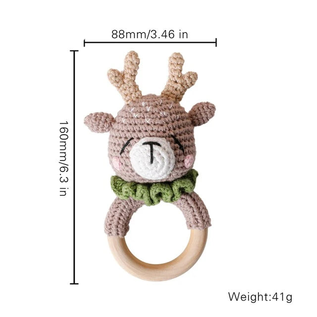 Baby Rattle Teether Toys - Crochet Animal Rattle | Newborn Gift