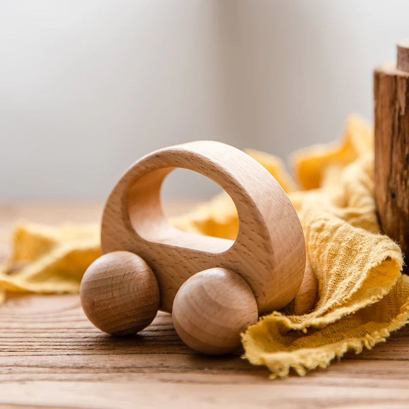 Wooden Car Toys: Montessori Beech Blocks | Personalized Gifts