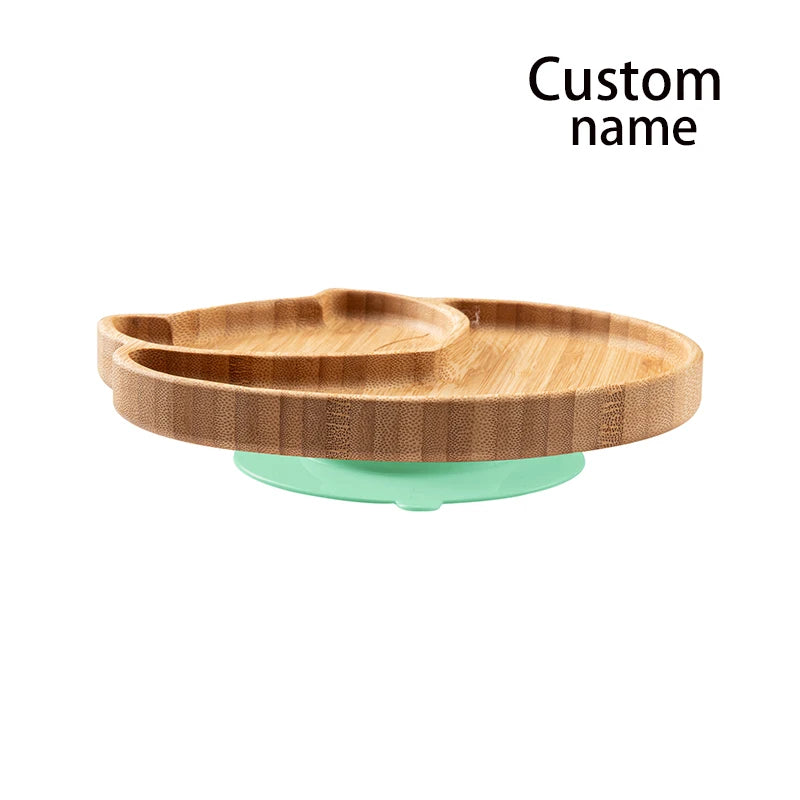 Custom Baby Feeding Set - Bamboo Bowl, Spoon & Fork