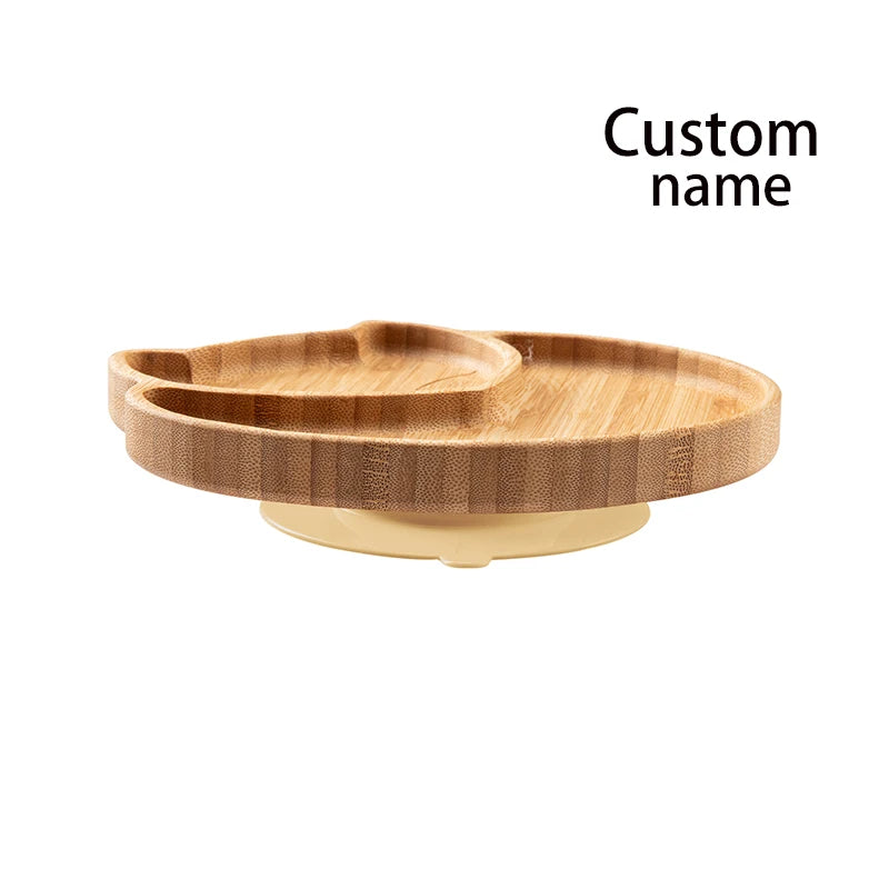 Custom Baby Feeding Set - Bamboo Bowl, Spoon & Fork