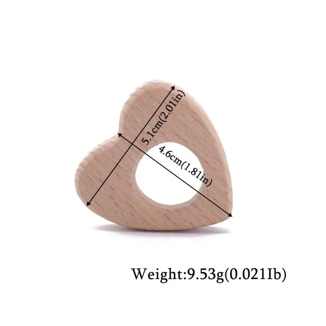 Wooden Teether Animal Set – Natural Beech Baby Teething Toys