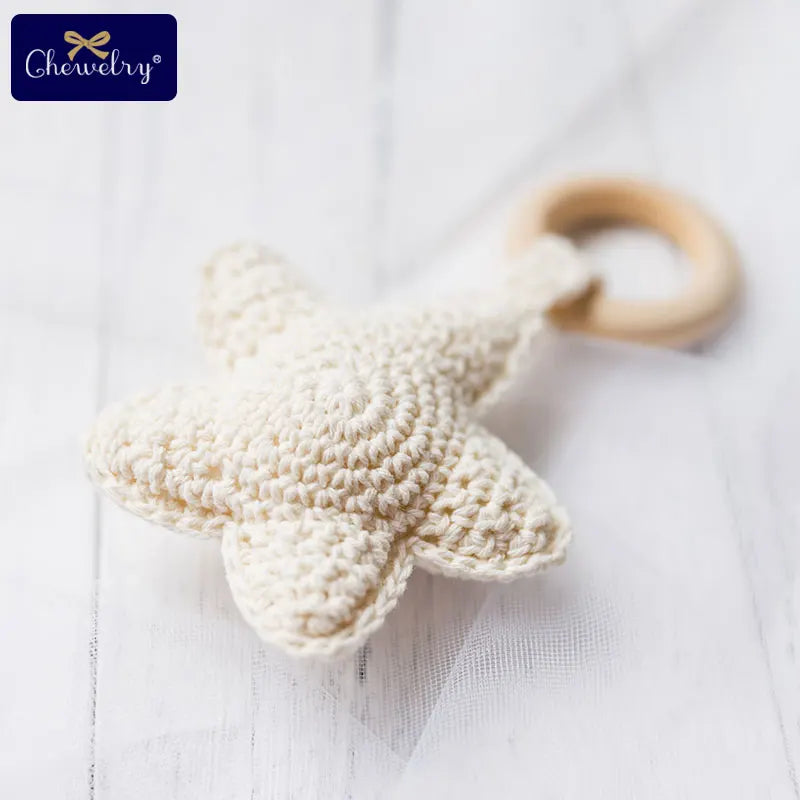 Baby Rattle & Teether Set - Crochet Star Montessori Toys