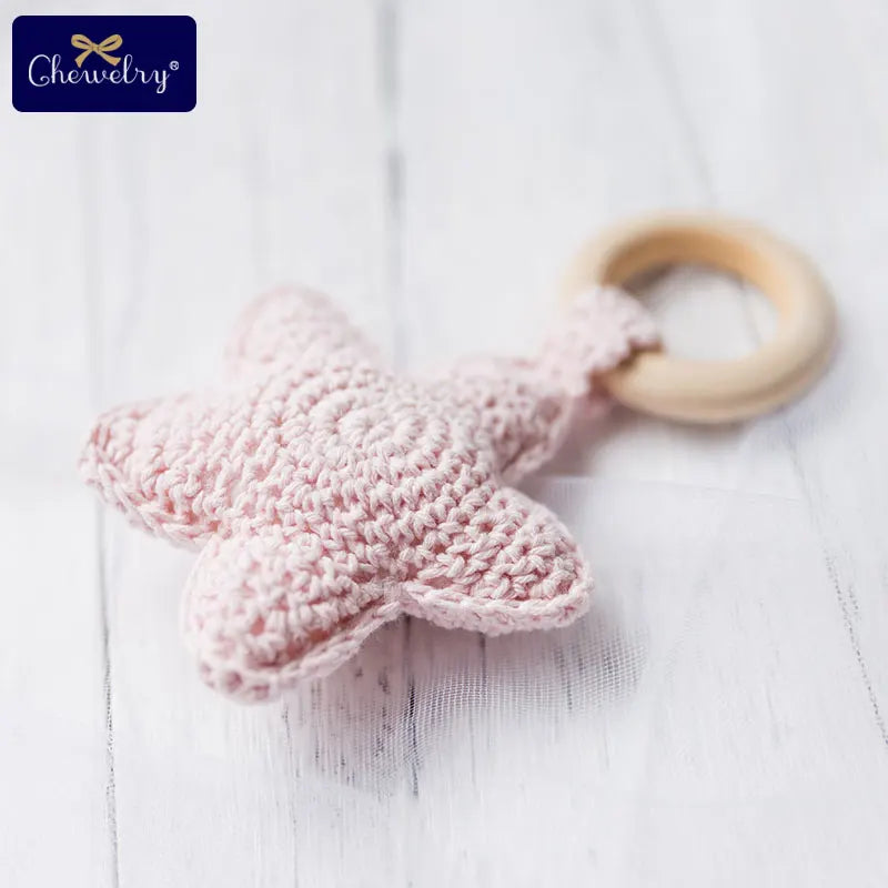 Baby Rattle & Teether Set - Crochet Star Montessori Toys