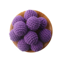 Wooden Crochet Bead Baby Teether Set – 15pcs, BPA Free, 20mm