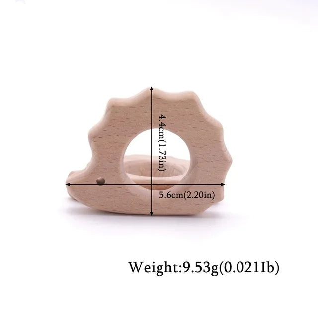 Wooden Teether Animal Set – Natural Beech Baby Teething Toys