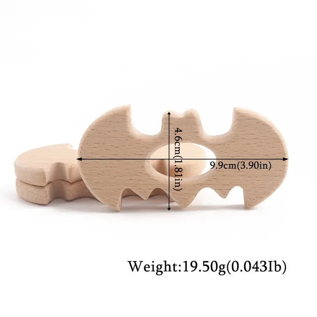 Wooden Teether Animal Set – Natural Beech Baby Teething Toys