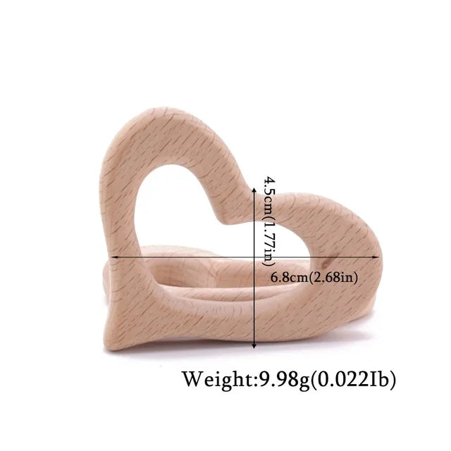 Wooden Teether Animal Set – Natural Beech Baby Teething Toys