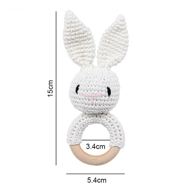 Baby Rattle Teether Toys - Crochet Animal Rattle | Newborn Gift