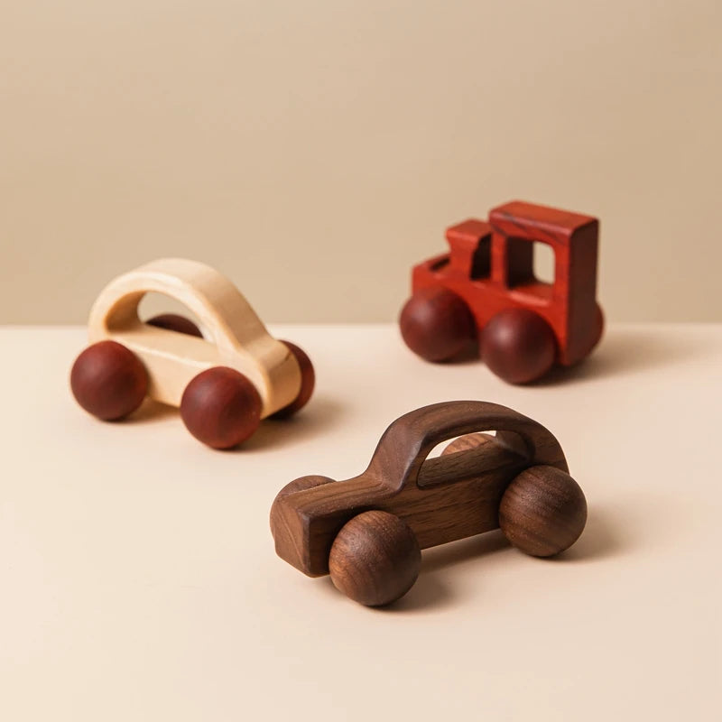 Wooden Car Toys: Montessori Beech Blocks | Personalized Gifts