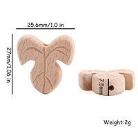 Beech Wooden Baby Teether Beads – 10pcs Rodent DIY Necklace Set