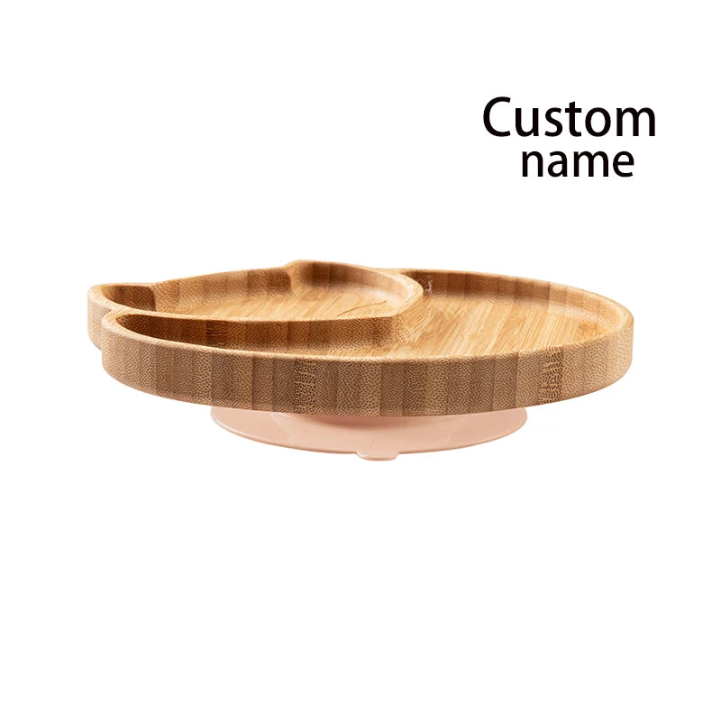 Custom Baby Feeding Set - Bamboo Bowl, Spoon & Fork