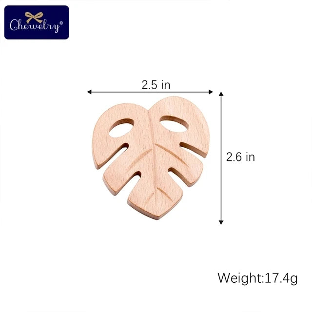 Wooden Teether Animal Set – Natural Beech Baby Teething Toys
