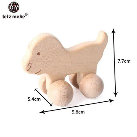 Wooden Car Toys: Montessori Beech Blocks | Personalized Gifts