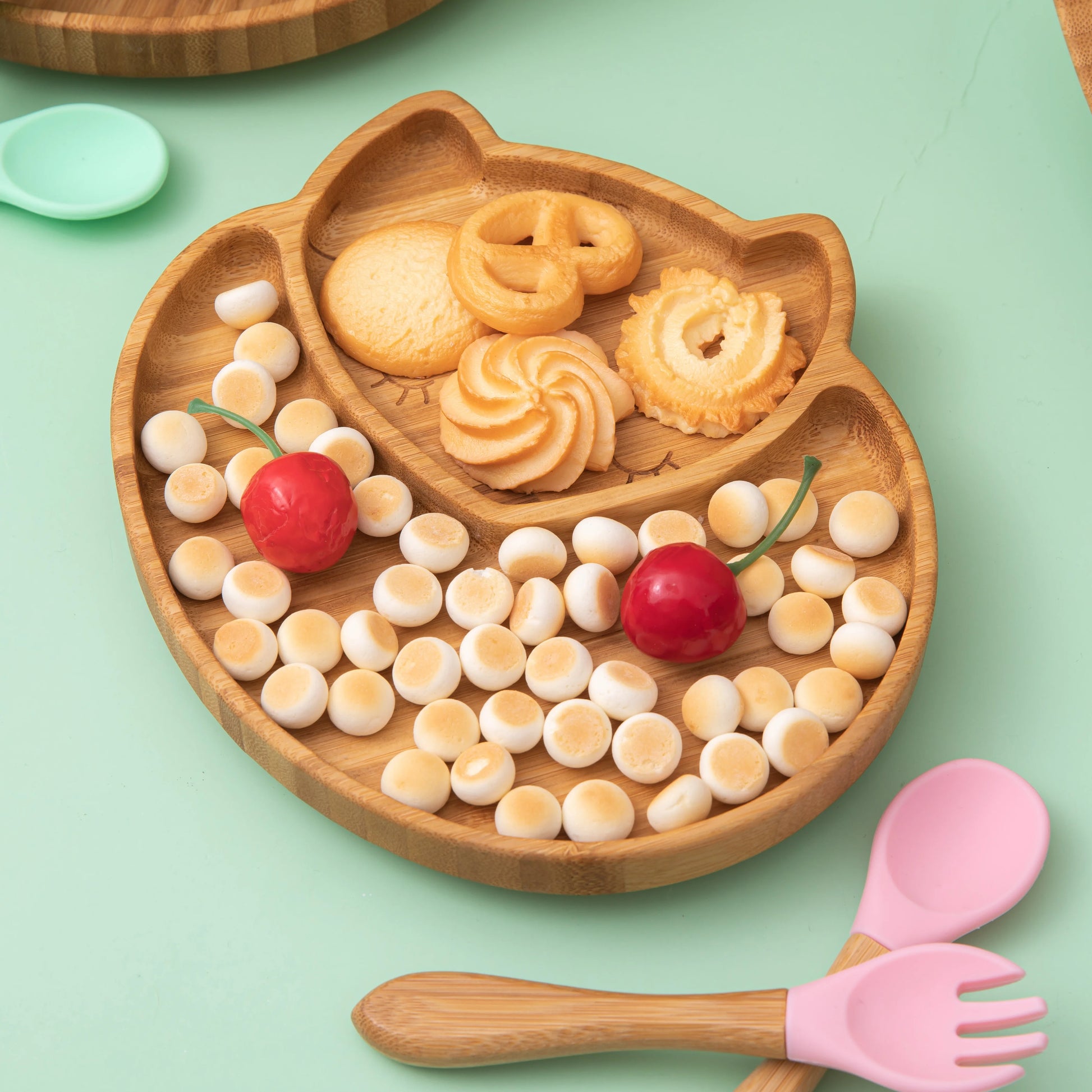 Custom Baby Feeding Set - Bamboo Bowl, Spoon & Fork