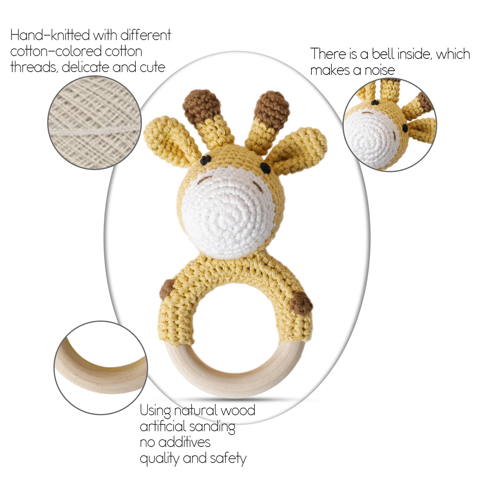 Baby Rattle Teether Toys - Crochet Animal Rattle | Newborn Gift