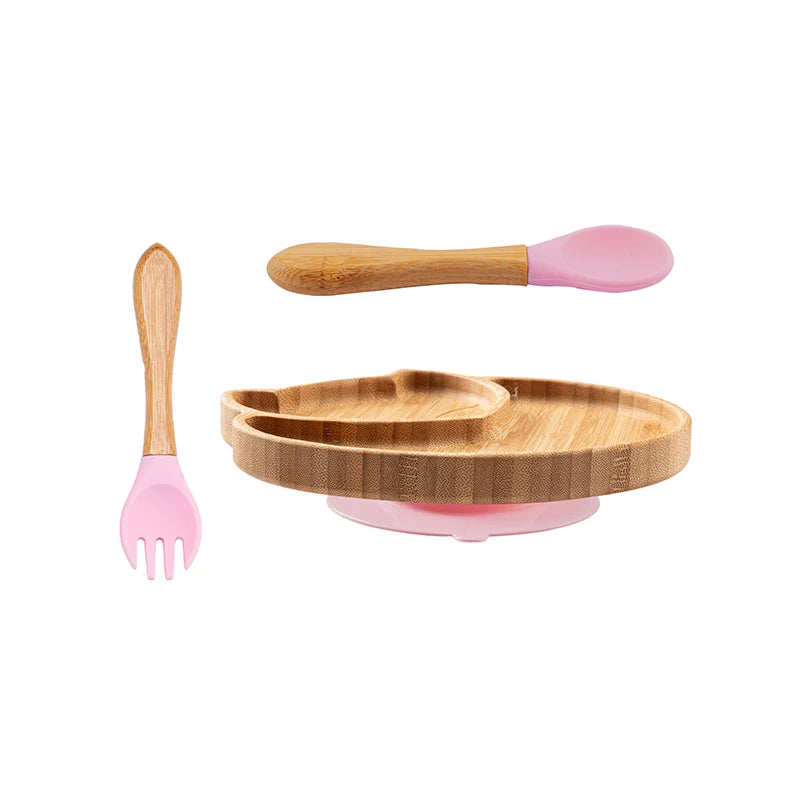 Custom Baby Feeding Set - Bamboo Bowl, Spoon & Fork
