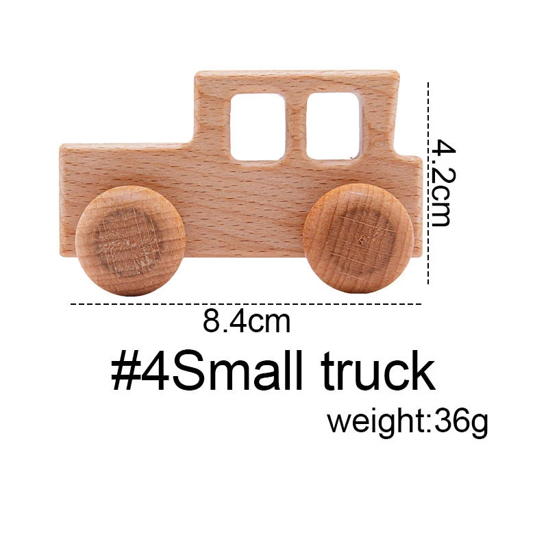 Wooden Car Toys: Montessori Beech Blocks | Personalized Gifts