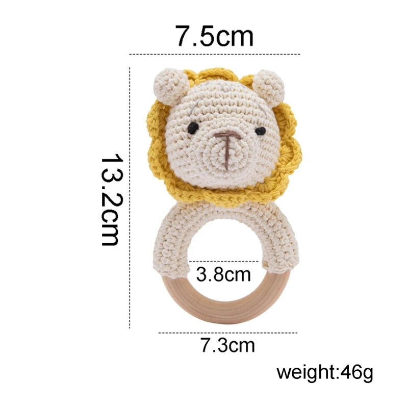 Baby Rattle Teether Toys - Crochet Animal Rattle | Newborn Gift