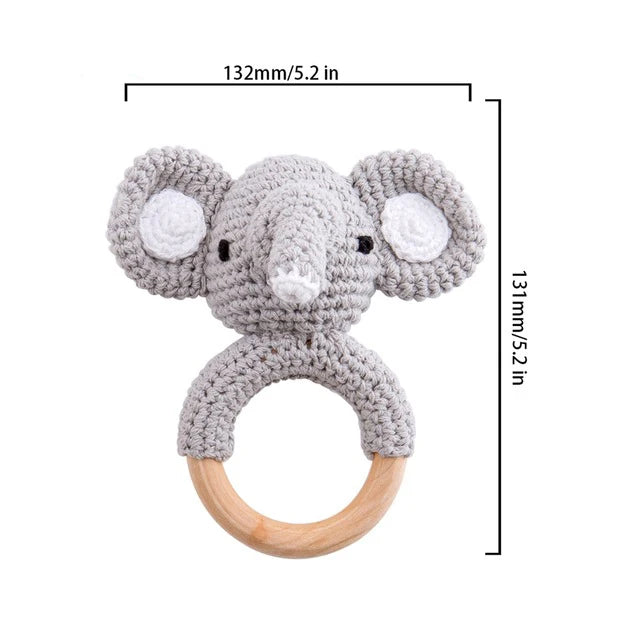 Baby Rattle Teether Toys - Crochet Animal Rattle | Newborn Gift