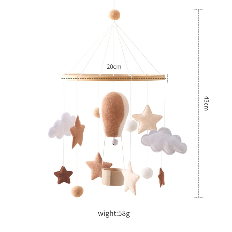 Hot Air Balloon Baby Mobile - Musical Crib Toy for Infants - Best in uk