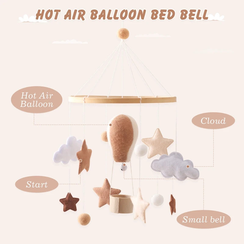 Hot Air Balloon Baby Mobile - Musical Crib Toy for Infants - Best in uk