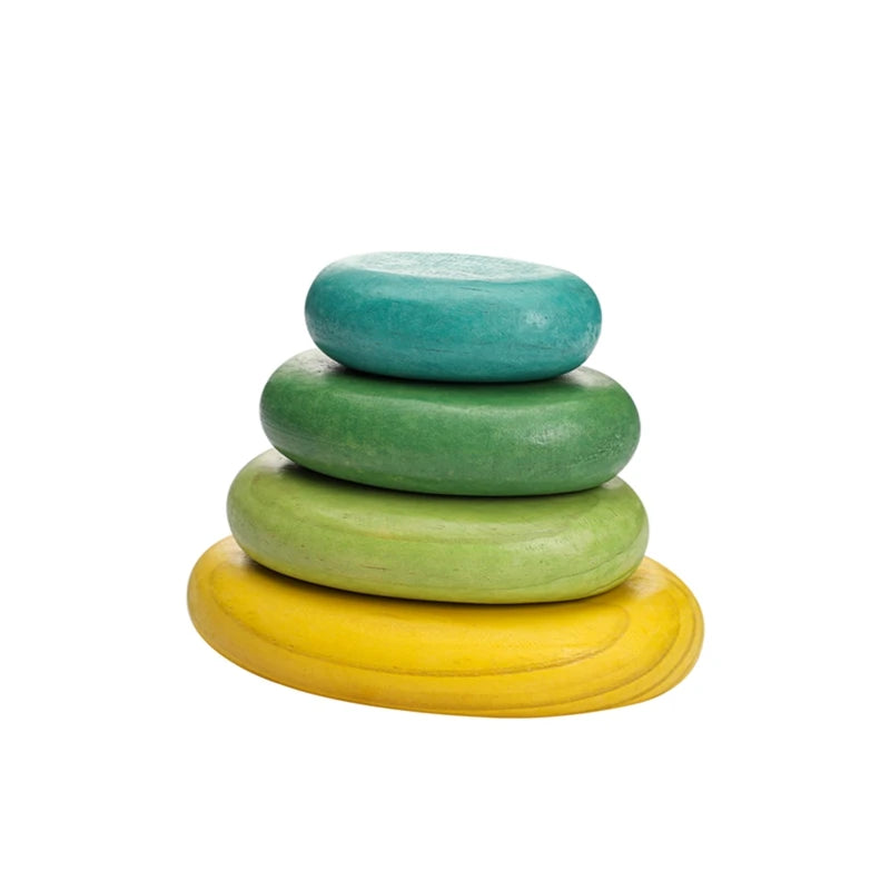 Montessori Inspired BPA-Free Wooden Rainbow Stacking Blocks - Safe Educational Toy for Kids - Best in uk