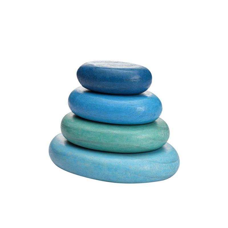 Montessori Inspired BPA-Free Wooden Rainbow Stacking Blocks - Safe Educational Toy for Kids - Best in uk
