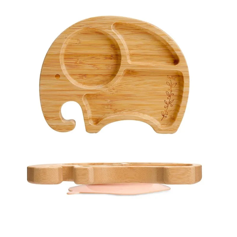 Bamboo Baby Tableware Set – BPA-Free, Non-Slip Feeding Dishes