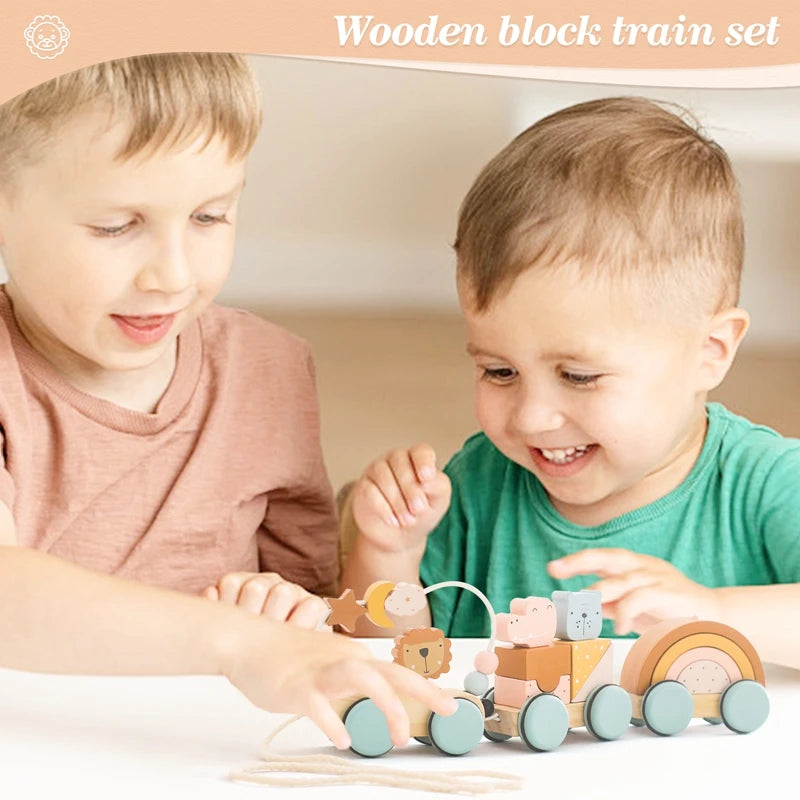 Wooden Hand Coordination Stacking Toy – Eco-Friendly Baby Gift