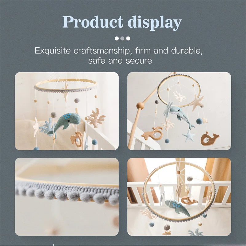 Ocean Mobile Baby Rattle - Wooden Crib Toys & Gifts