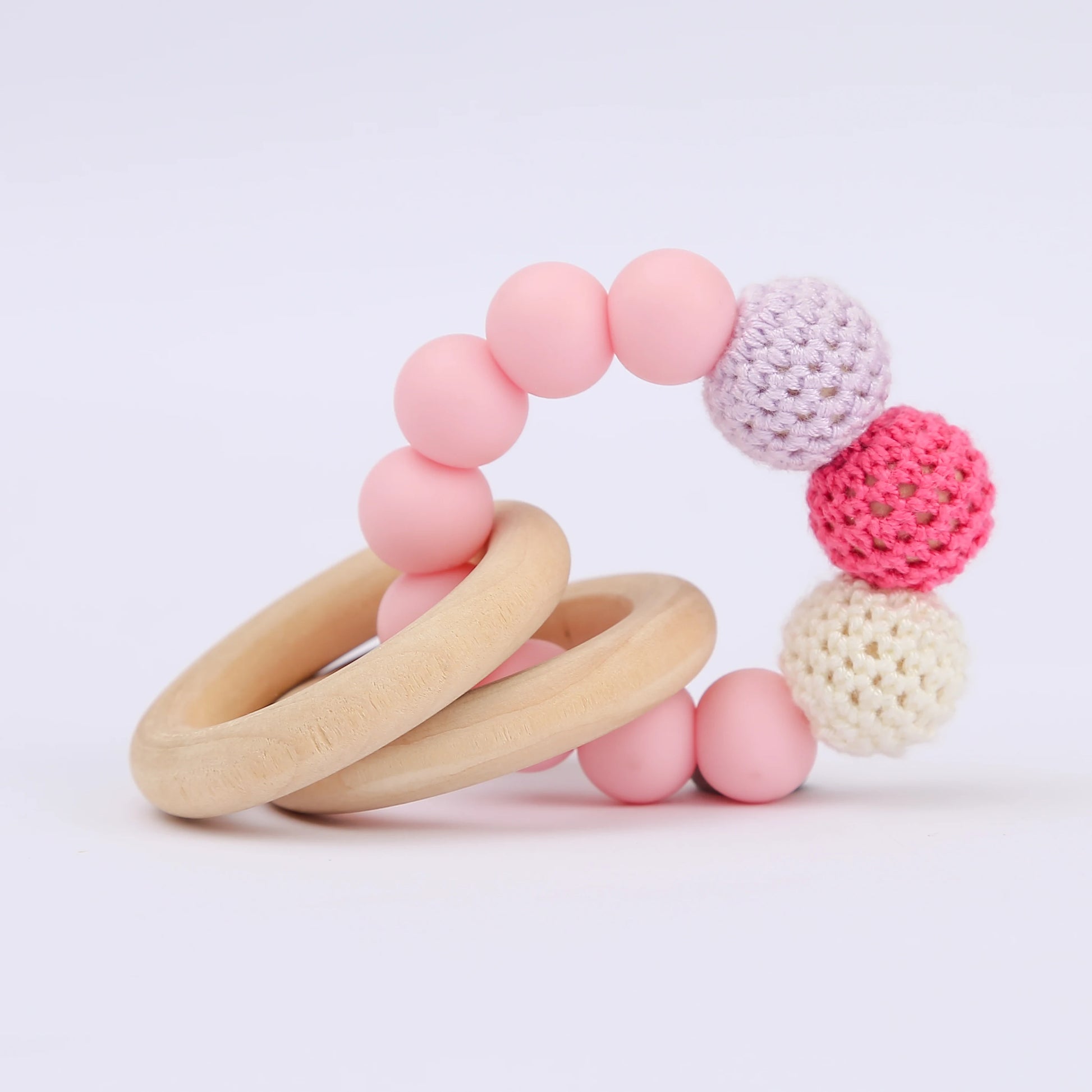 Maple Wooden Teether Rings 20PC – Safe DIY Baby Teething Toys