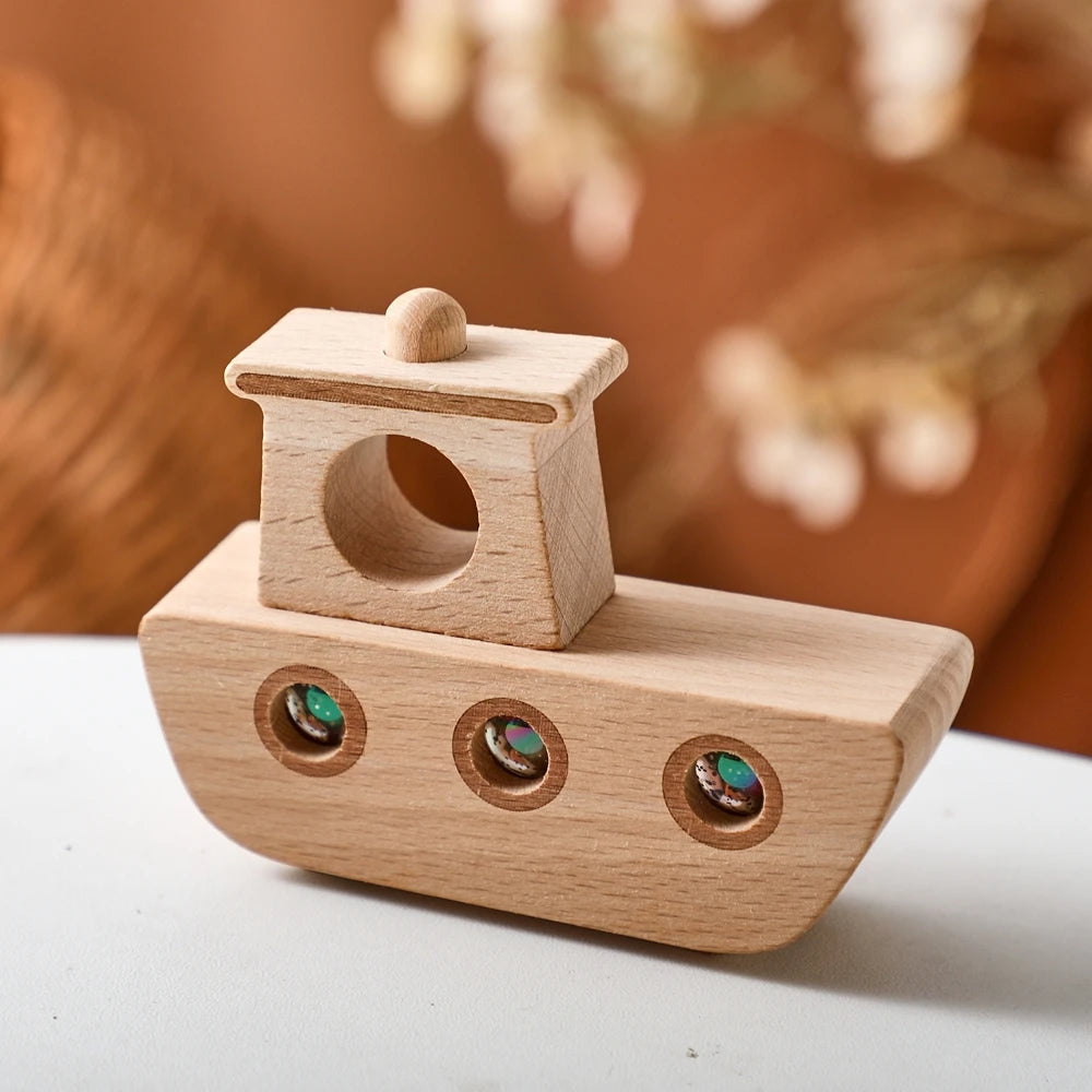 Wooden Montessori Toys: Plane, Bus, Boat & More!