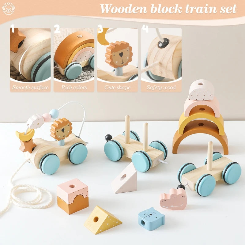 Wooden Hand Coordination Stacking Toy – Eco-Friendly Baby Gift